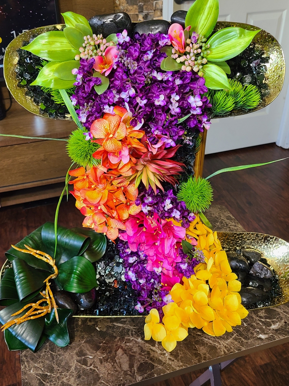 Faux Floral Centerpiece (Handmade)